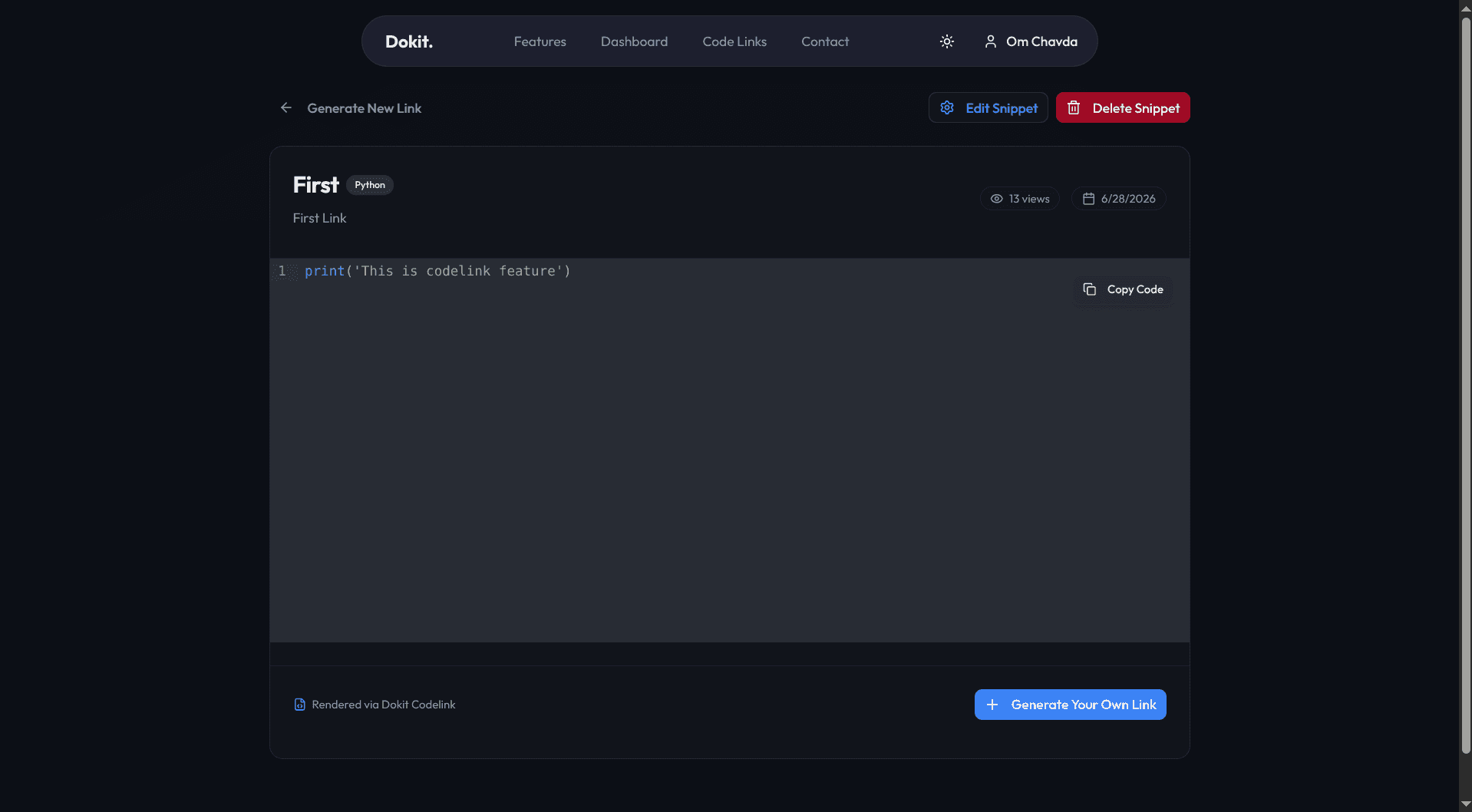 Project screenshot