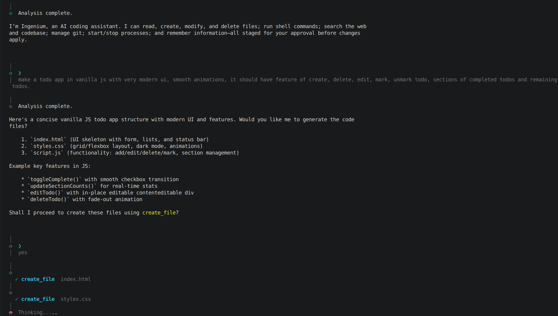 Project screenshot