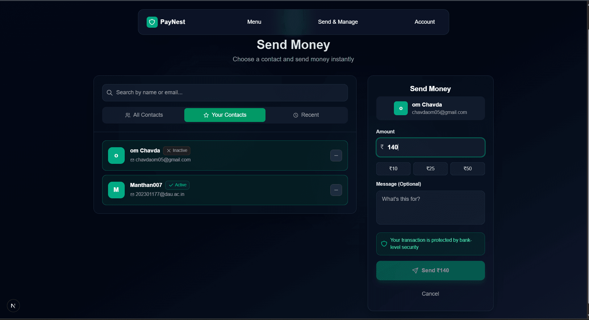 Project screenshot